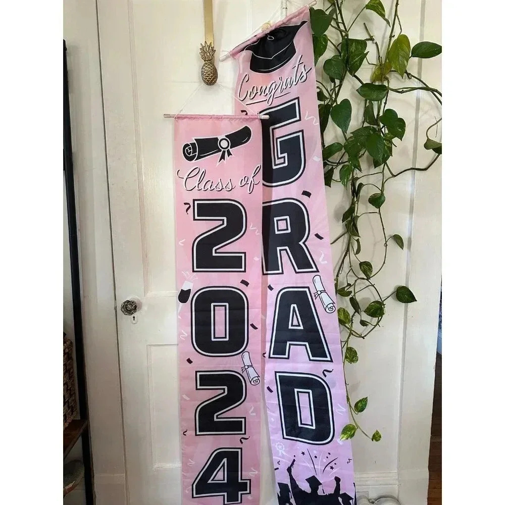 Class of 2024 GRAD hanging banners